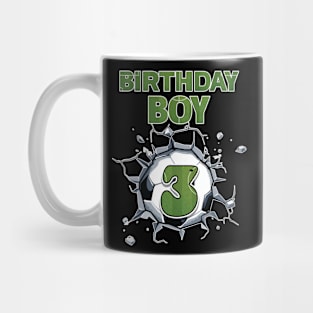 3rd Birthday Boys Soccer player Gift For Boys Kids toddlers Mug